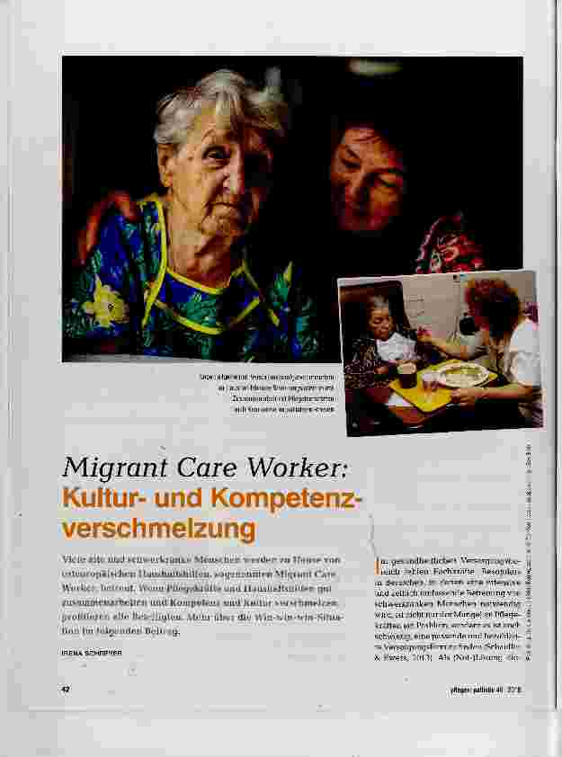 Vorschauseite 1: Migrant Care Worker: Kulturund Kompetenzverschmelzung
