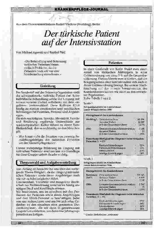 Vorschauseite 1: Der türkische Patient auf der Intensivstation