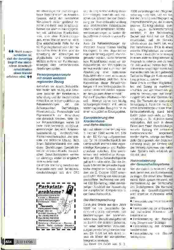 Vorschauseite 4: Regionalisierung oder Europäisierung - der künftige Krankenhausund Rehamarkt