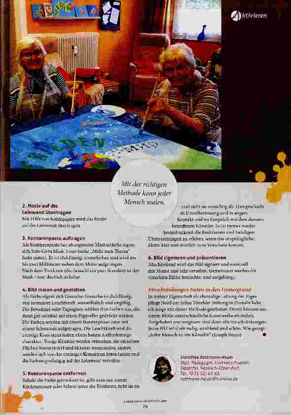 Vorschauseite 4: Kunst, denn die Seele ist bunt