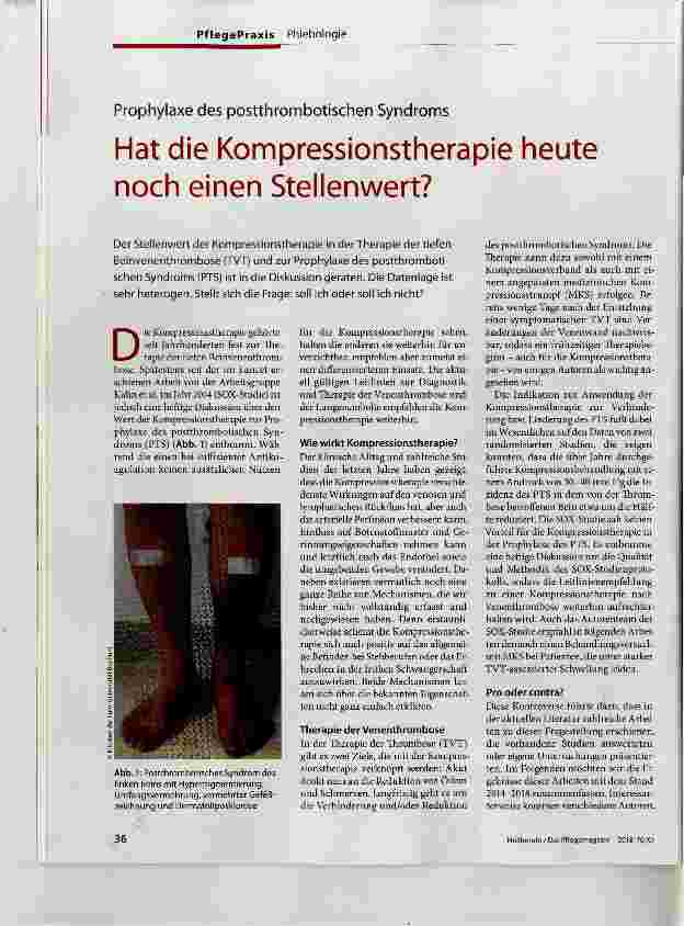Vorschauseite 1: Hat die Kompressionstherapie heute noch einen Stellenwert?