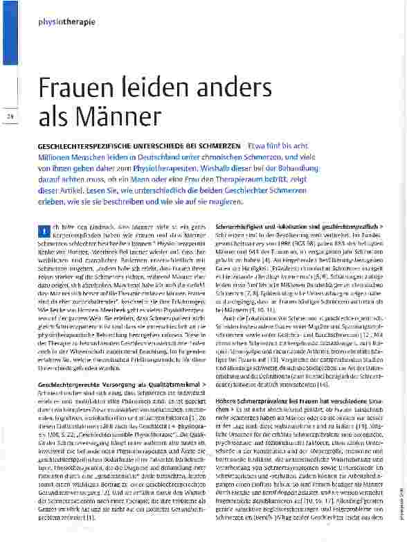 Vorschauseite 1: Frauen leiden anders als Männer
