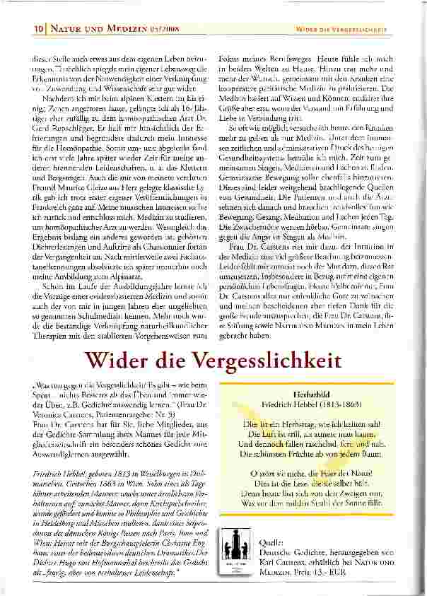 Vorschauseite 3: Krebs: Gemeinsam singen gegen die Angst Selbsthilfe und Mitverantwortung der Patienten als Zwischentöne im Konzert der modernen Onkologie