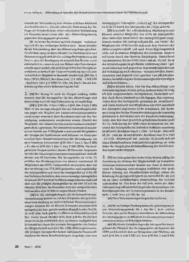 Vorschauseite 3: Abberufung als Sprecher des Gesamtvertrauenspersonenausschusses bei Pflichtenverstoß