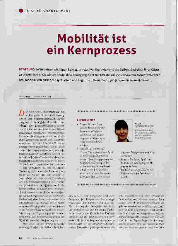 Vorschauseite 1: Mobilität ist ein Kernprozess