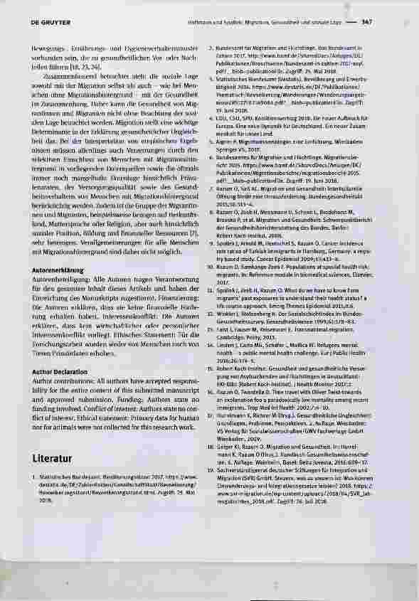 Vorschauseite 3: Migration, Gesundheit und soziale Lage