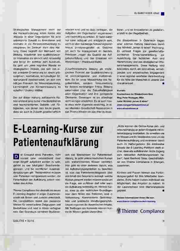 Vorschauseite 2: Bildung als strategisches Element der Qualitätssicherung
