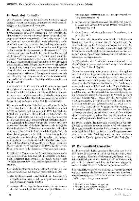 Vorschauseite 2: Kennzeichnung von Medizinprodukten in der Schweiz