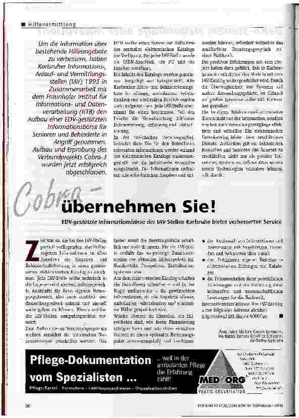 Vorschauseite 2: BeKo-Stellen: Neuauflage oder Innovation? Fragen an Werner Göpfert-Divivier, Geschäftsführer des ISPO-Instituts, Saarbrücken