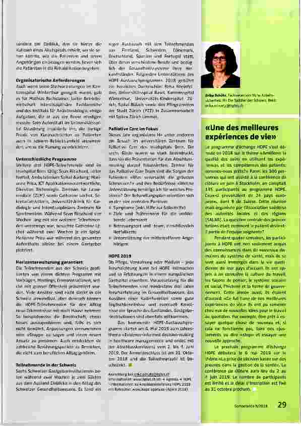 Vorschauseite 2: HOPE 2018 Patient als Teil des Behandlungsteams
