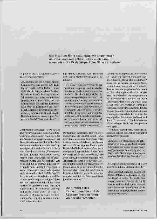 Vorschauseite 3: Bleibende Widersprüche in der lebensendlichen Begleitung
