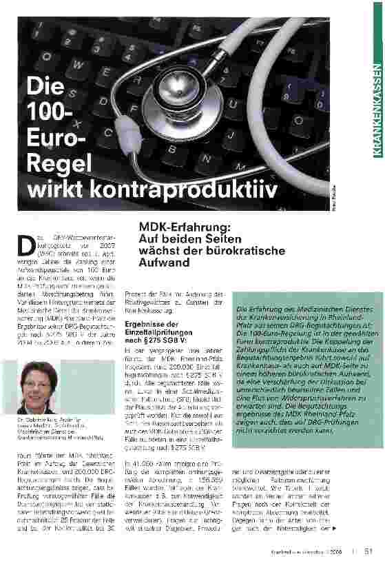 Vorschauseite 1: 100-Euroregel wirkt kontraproduktiv