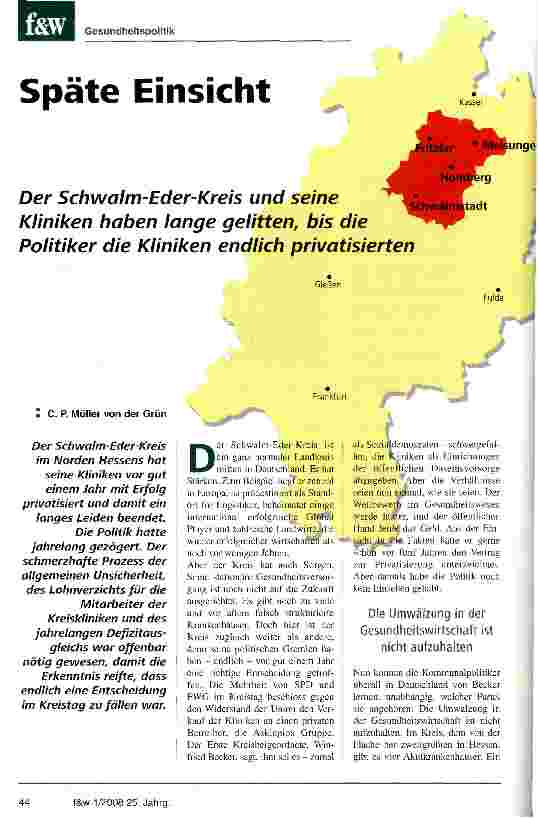 Vorschauseite 1: Späte Einsicht