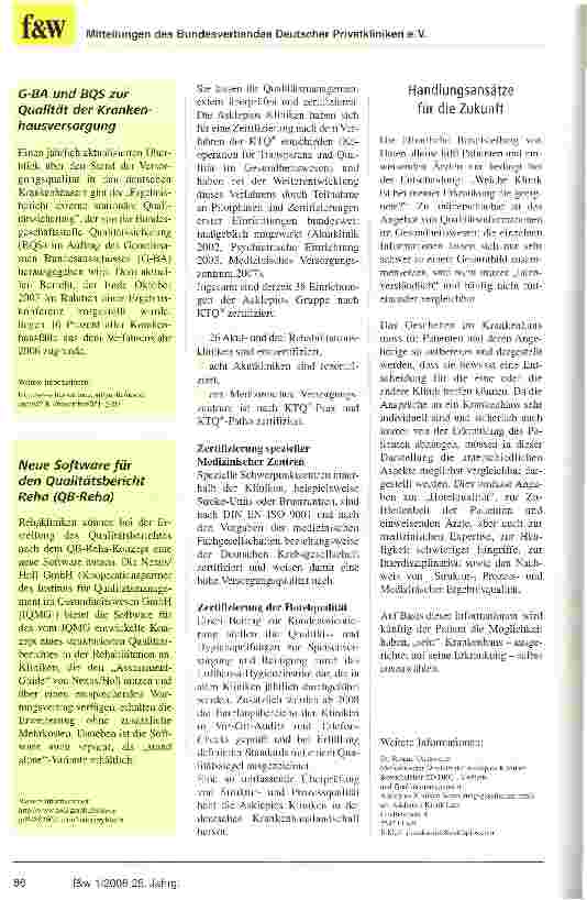 Vorschauseite 4: Das Qualitätskonzept von Asklepios