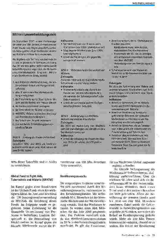 Vorschauseite 4: Krankheiten in Entwicklungsländern