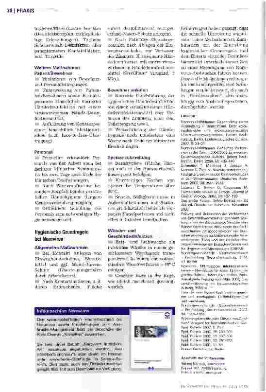 Vorschauseite 3: Bei Noroviren schnell handeln