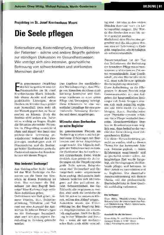 Vorschauseite 1: Die Seele pflegen