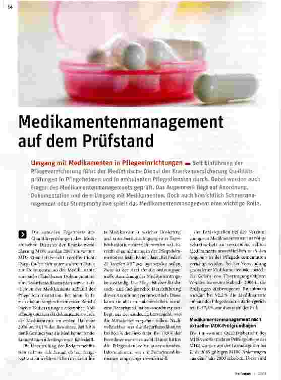 Vorschauseite 1: Medikamentenmanagement auf dem Prüfstand