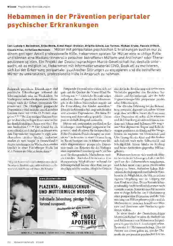 Vorschauseite 1: Hebammen in der Prävention peripartaler psychischer Erkrankungen