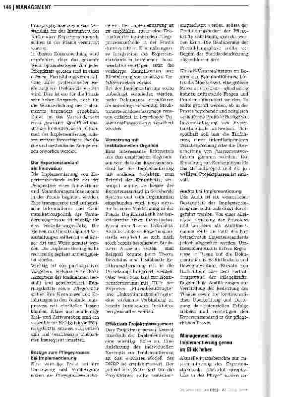 Vorschauseite 3: Erfolgreiche Wege zur Implementierung von Expertenstandards