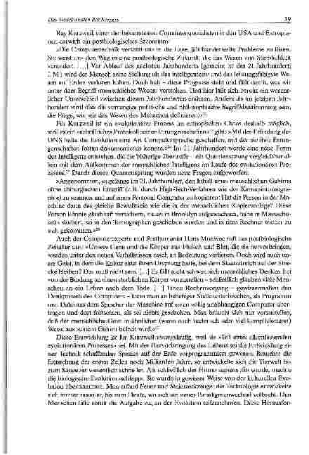 Vorschauseite 5: Das Verschwinden des Körpers Transhumanistische und posthumanistischeVisionen