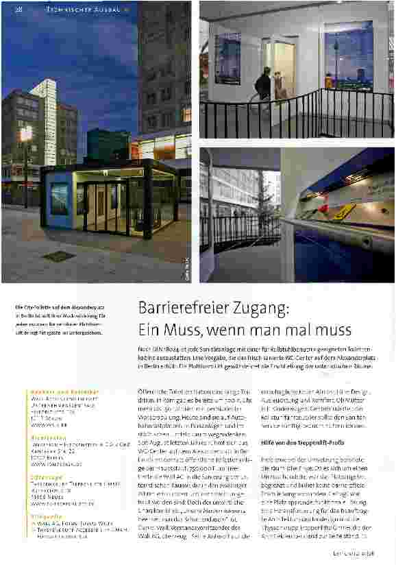 Vorschauseite 1: Barrierefreier Zugang: Ein Muss,wenn man mal muss