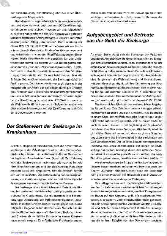 Vorschauseite 2: Seelsorge ist zertifizierbar