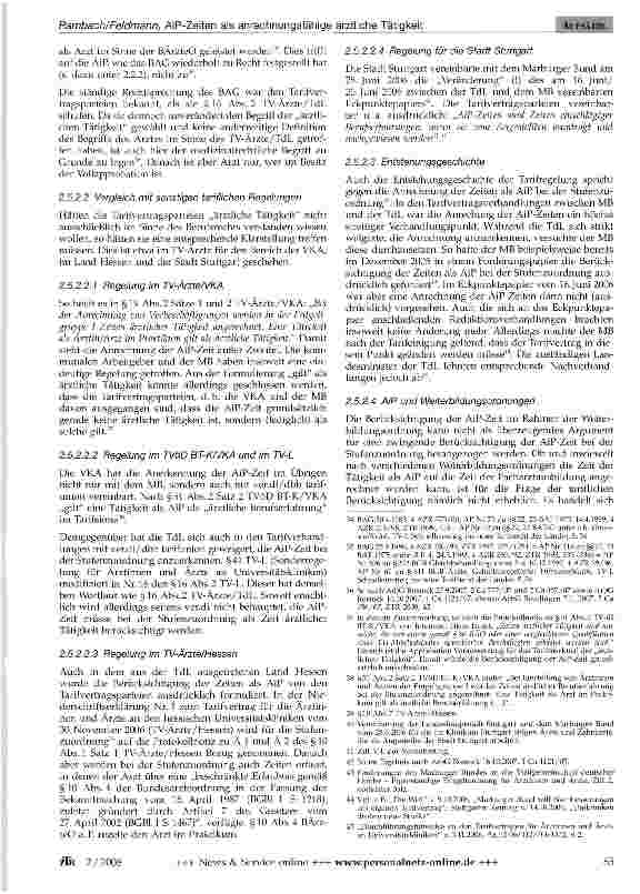 Vorschauseite 4: AiP-Zeiten als anrechnungsfähige ärztliche Tätigkeit oder berücksichtigungsfähige Berufserfahrung aus nichtärztlicher Tätigkeit? Eine Bestandsaufnahme der tariflichen Neuregelunge…