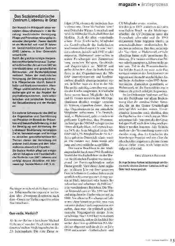 Vorschauseite 4: 60 Jahre Nürnberger Ärzteprozess