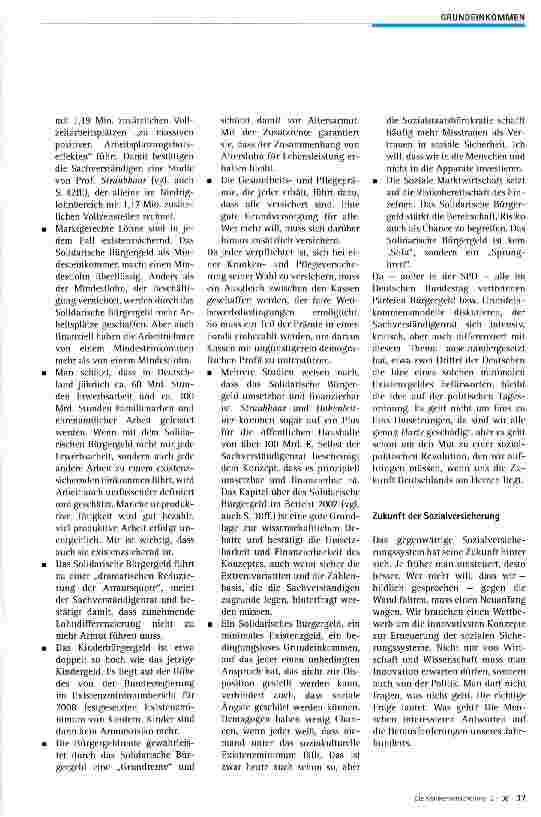 Vorschauseite 2: Solidarisches Bürgergeld stärkt Soziale Marktwirtschaft