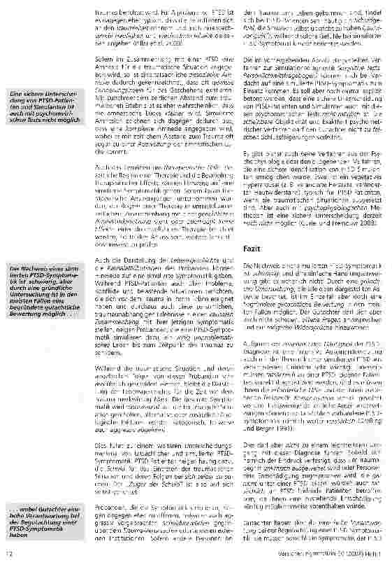 Vorschauseite 5: Simulation bei posttraumatischer Belastungsstörung
