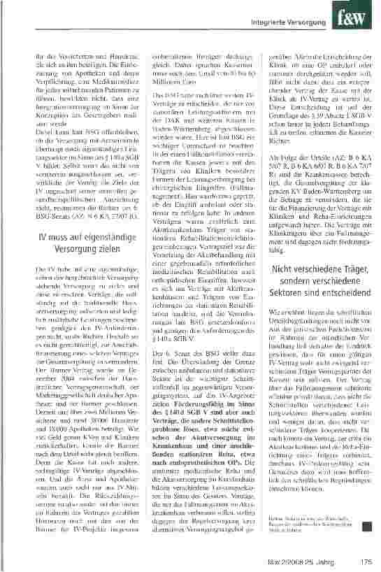 Vorschauseite 2: Mindestanforderungen an IV-Verträge