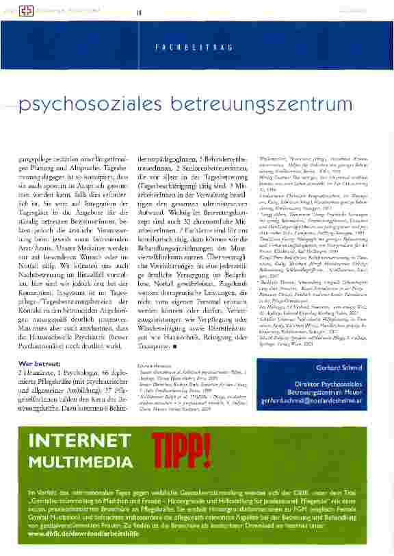 Vorschauseite 6: projekt psychosoziales betreuungszentrum mauer (pbz)