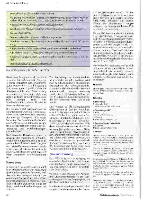 Vorschauseite 5: Das Feto-Fetale-Transfusionssyndrom (FFTS)