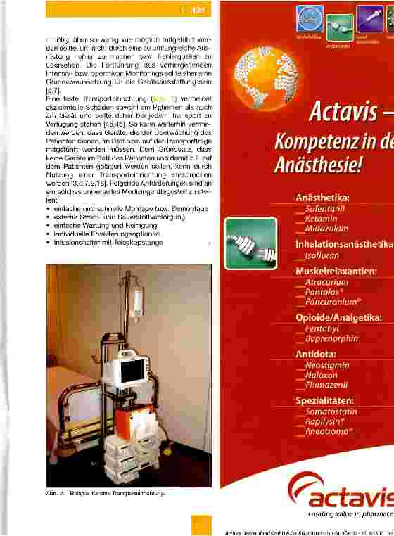 Vorschauseite 6: Innerklinische Transporte von kritisch kranken Patienten: Eine besondere Herausforderung in der klinischen Versorgung