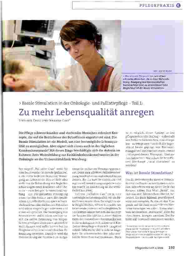 Vorschauseite 1: Zu mehr Lebensqualität anregen
