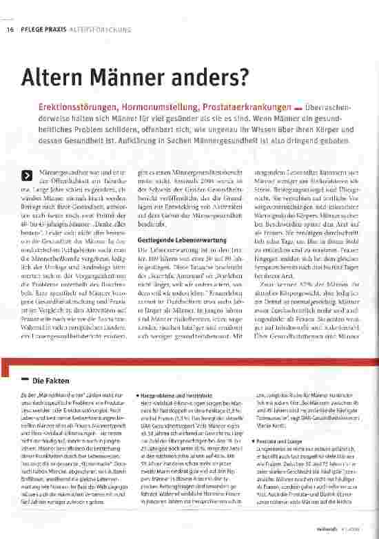 Vorschauseite 1: Altern Männer anders?