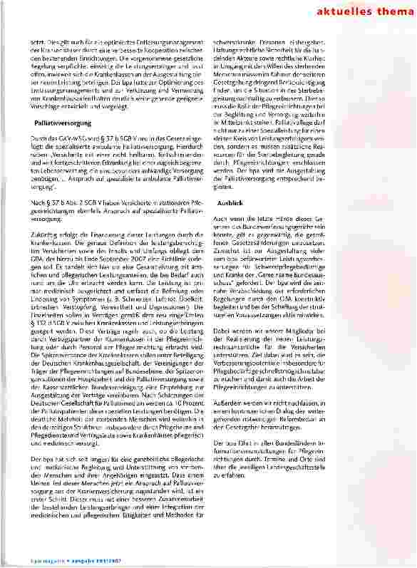 Vorschauseite 4: Die Gesundheitsreform: Auswirkungen auf Pflegeleistungen und Pflegeeinrichtungen