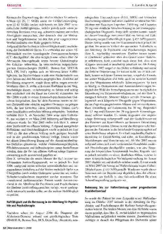 Vorschauseite 2: Alzheimer-Demenz im Justizvollzug
