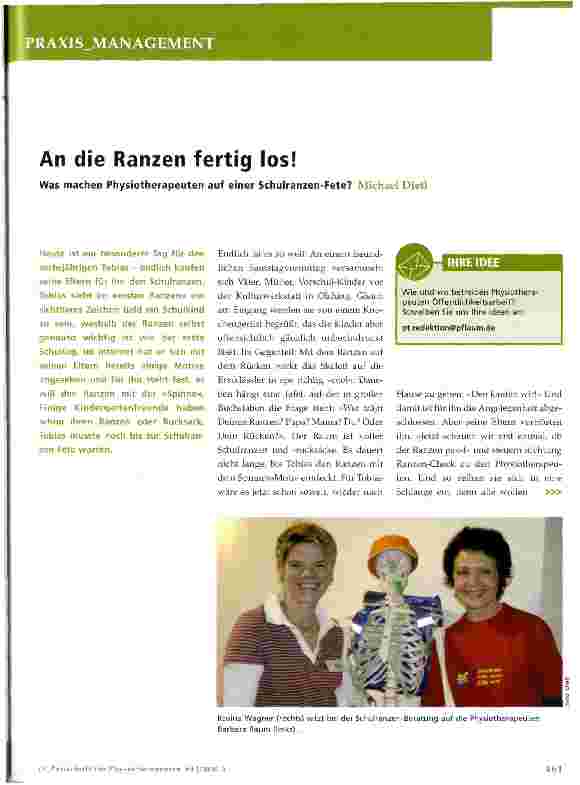 Vorschauseite 1: An die Ranzen fertig los!