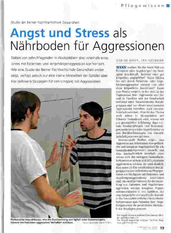 Vorschauseite 1: Angst und Stress als Nährboden für Aggressionen