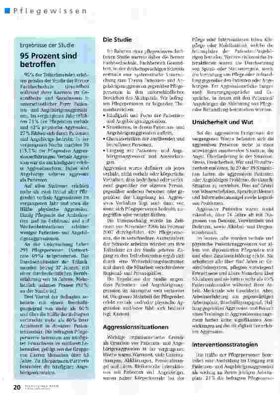 Vorschauseite 2: Angst und Stress als Nährboden für Aggressionen