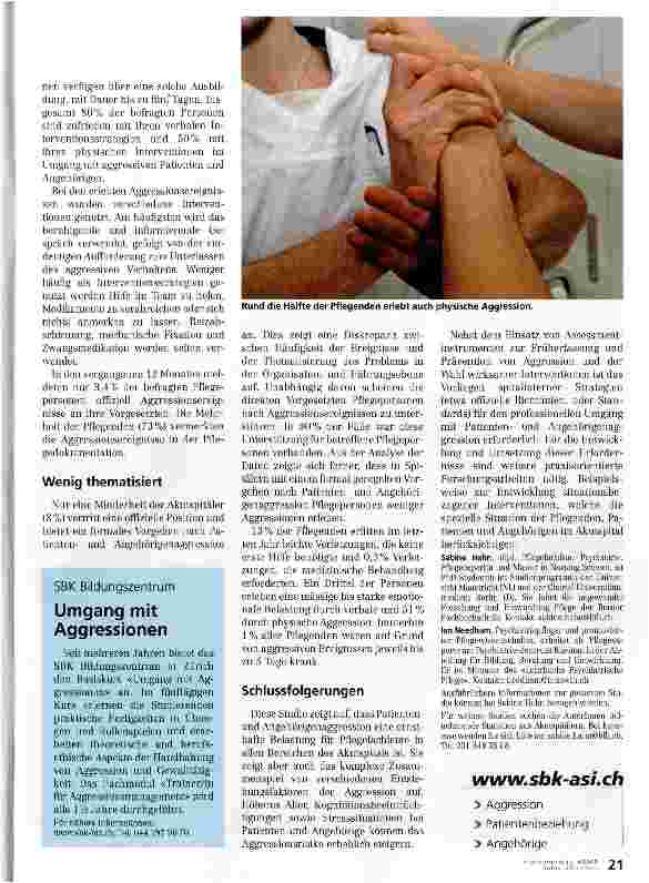 Vorschauseite 3: Angst und Stress als Nährboden für Aggressionen