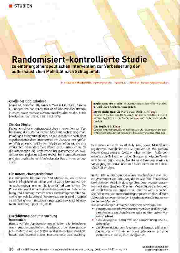 Vorschauseite 1: Randomisiert-kontrollierte Studie