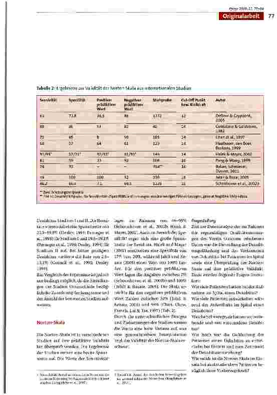 Vorschauseite 3: Inzidenz und Risikoerfassung von Dekubitus Ergebnisse einer Oualitätsmessung des Verein Outcome in Schweizer Akutspitälern