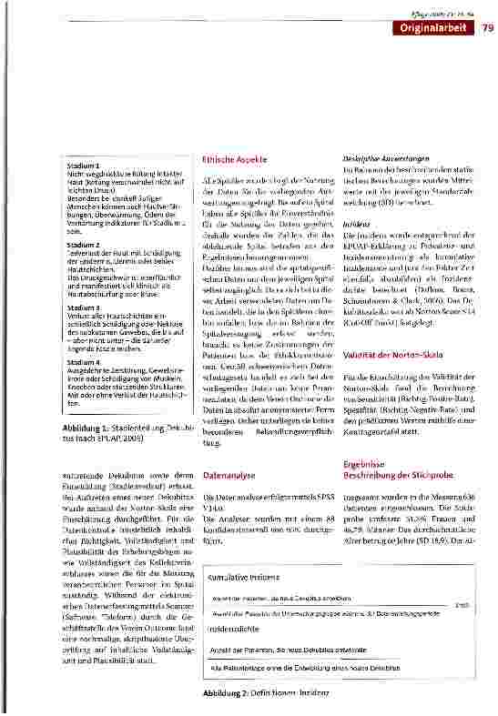 Vorschauseite 5: Inzidenz und Risikoerfassung von Dekubitus Ergebnisse einer Oualitätsmessung des Verein Outcome in Schweizer Akutspitälern