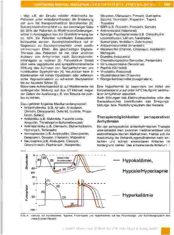 Vorschauseite 4: Therapie perioperativer Arrhythmien