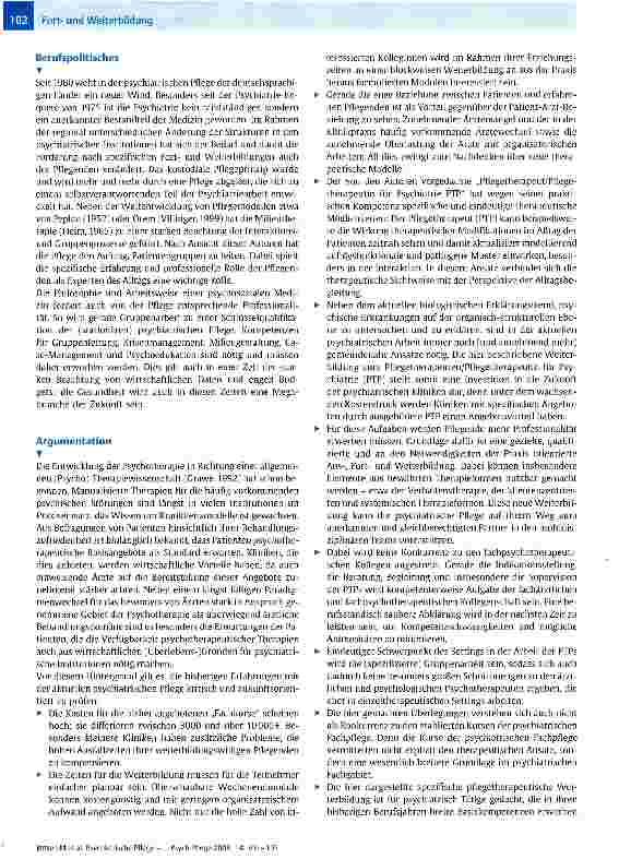 Vorschauseite 2: Psychiatrische Pflege - Wohin geht die Reise? Weiterbildung zum/zur Pflegetherapeuten/Pflegetherapeutin für Psychiatrie