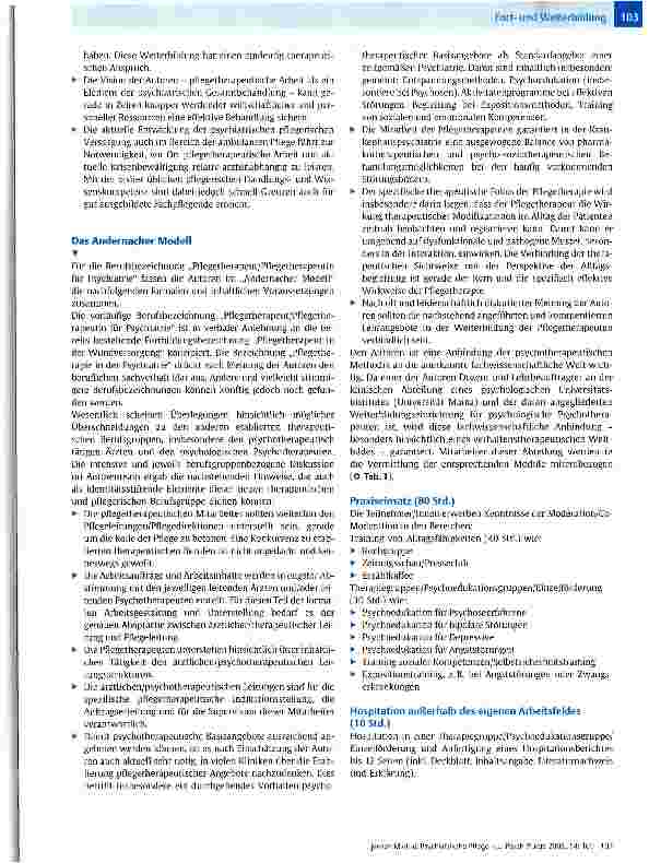 Vorschauseite 3: Psychiatrische Pflege - Wohin geht die Reise? Weiterbildung zum/zur Pflegetherapeuten/Pflegetherapeutin für Psychiatrie