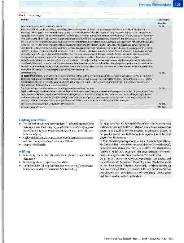 Vorschauseite 5: Psychiatrische Pflege - Wohin geht die Reise? Weiterbildung zum/zur Pflegetherapeuten/Pflegetherapeutin für Psychiatrie